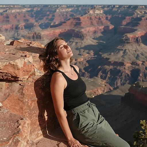 Woman Against Red Rock Canyon Backdrop
