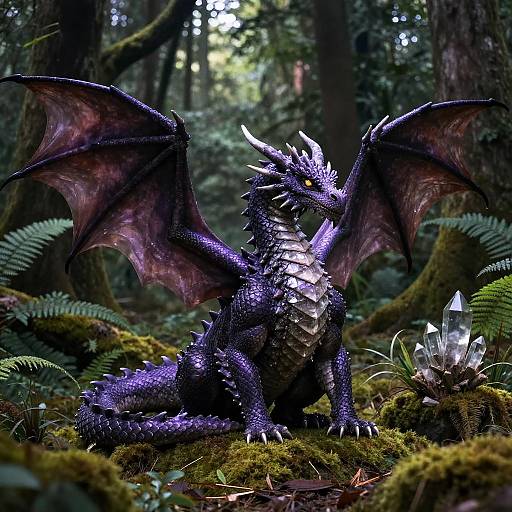 Colossal Smoky Amethyst Dragon