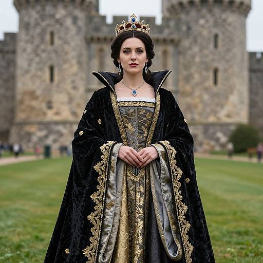 Photorealistic Queen in Medieval Costume