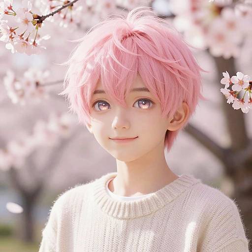 Dreamy Pastel Anime Boy