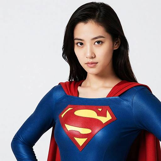 Close-Up Female Superhero Cosplay