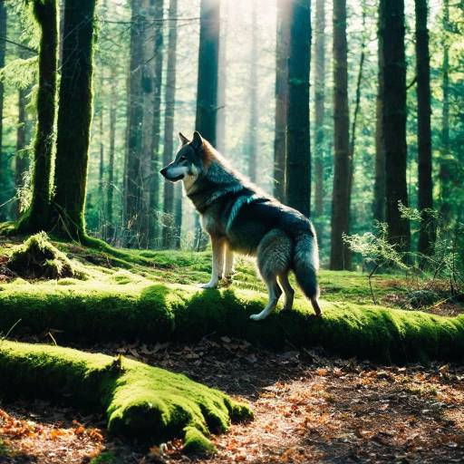 Serene Forest Scene with Wildlife Focus