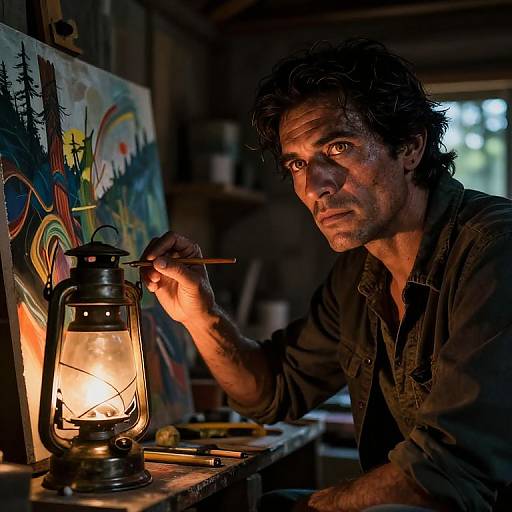 Hyper-Realistic Portrait of Reclusive Artist