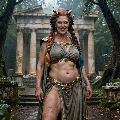 Malicious Woman in Ancient Roman Toga