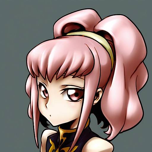Illustration of Anya alstreim, code geass in the style of Doppel (bonnypir)