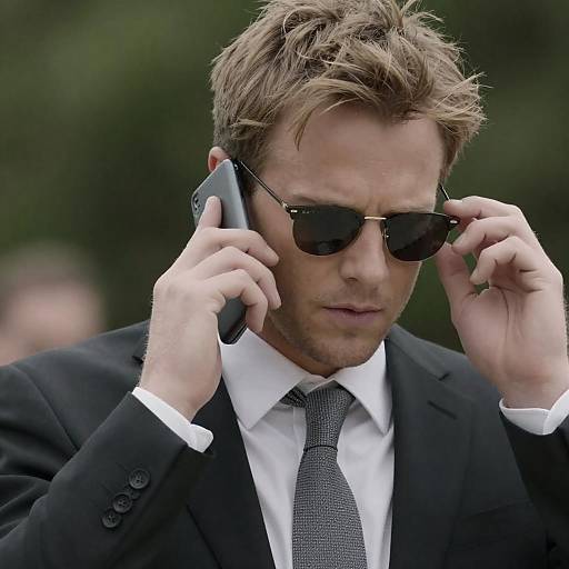 Stylish Man in Sunglasses and Suit