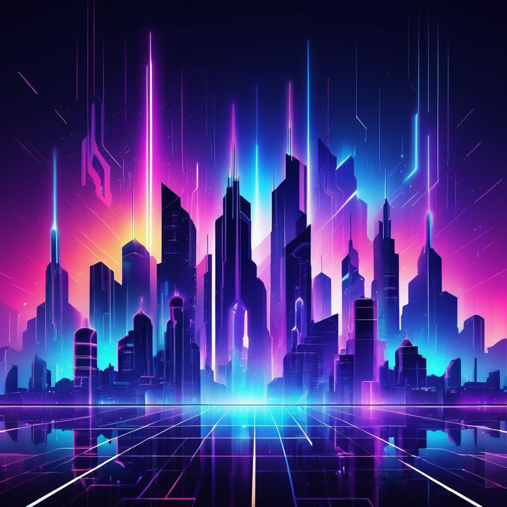 Futuristic Ketamine Cyberpunk Art Background