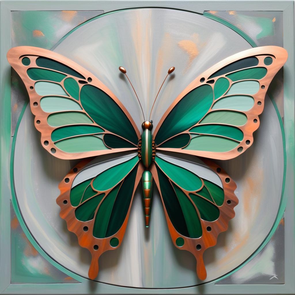 Futuristic Mechanical Butterfly Art