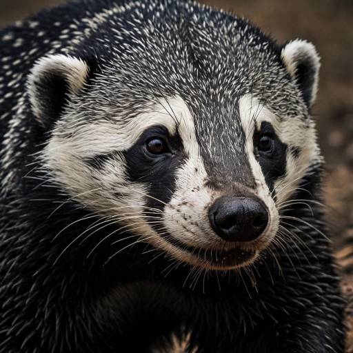 Extreme Close-up of a Honey Badger