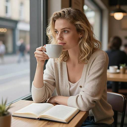 Candid Portrait of a Coffee Lover