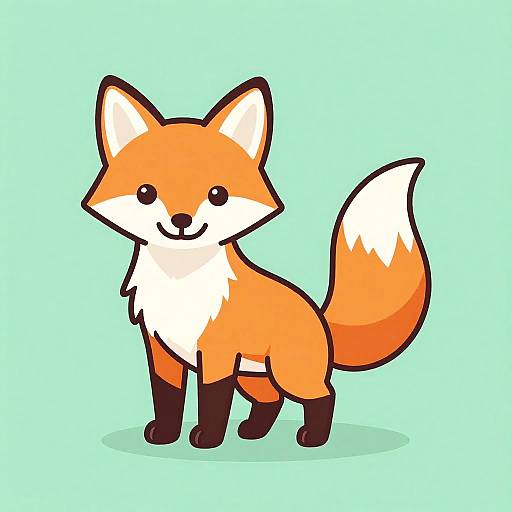 Cute Cartoon Fox Illustration