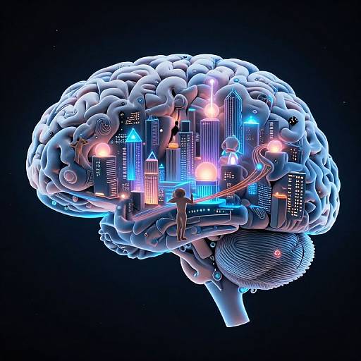 Crystalline Brain with Miniature Cities