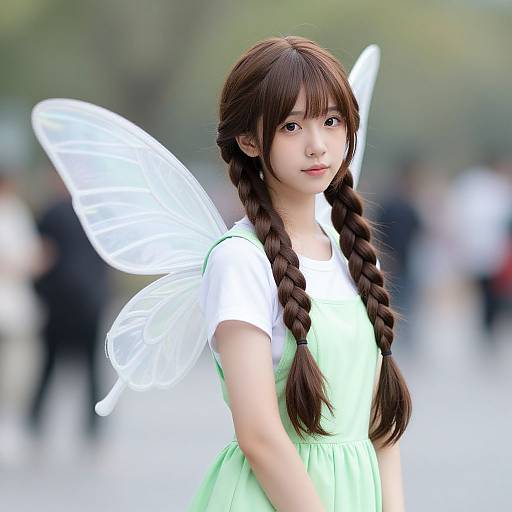 Realistic Girl Fairy Cosplay Portrait