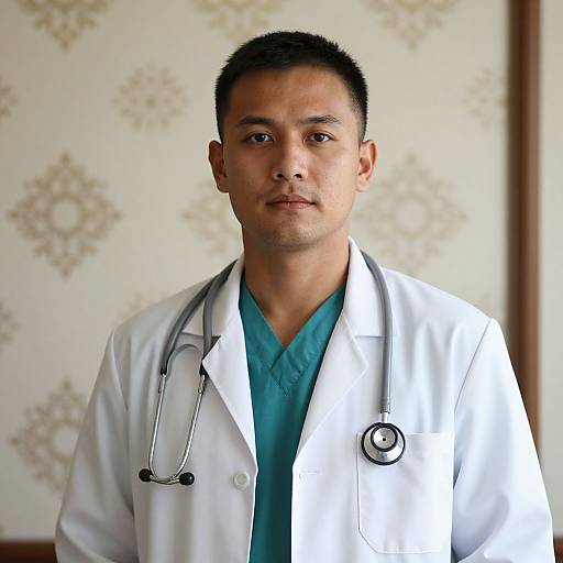 Medical Professional in White Coat