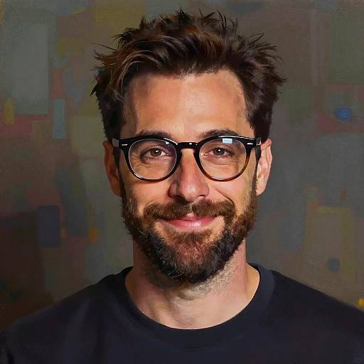 Playful Portrait with Chandler Bing Beard