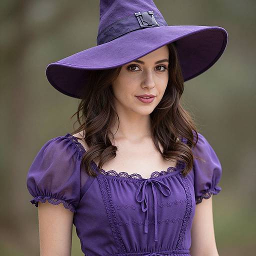 Purple Witch Dress Close-Up