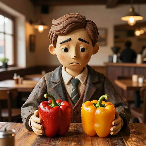 Pareidolia Bell Pepper Human Sculpture