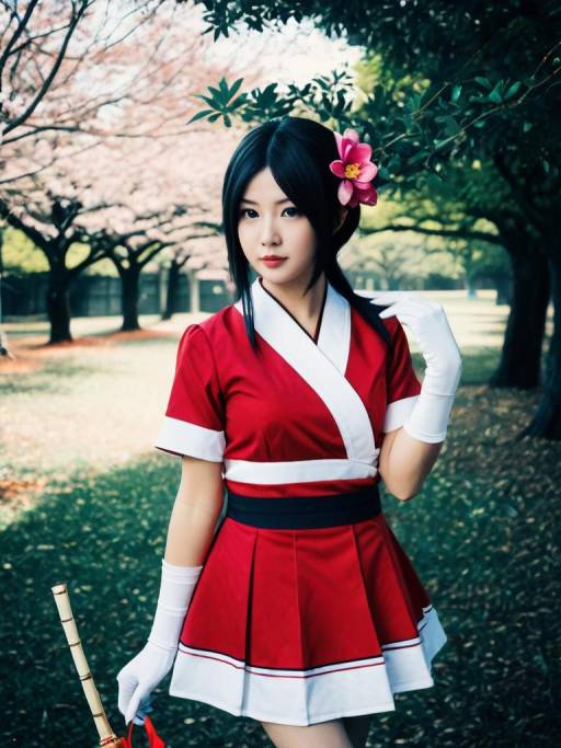 Realistic Tsubaki Cosplay Character Photo