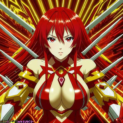 Illustration of Amou kanade, senki zesshou symphogear in the style of Island (kossori)