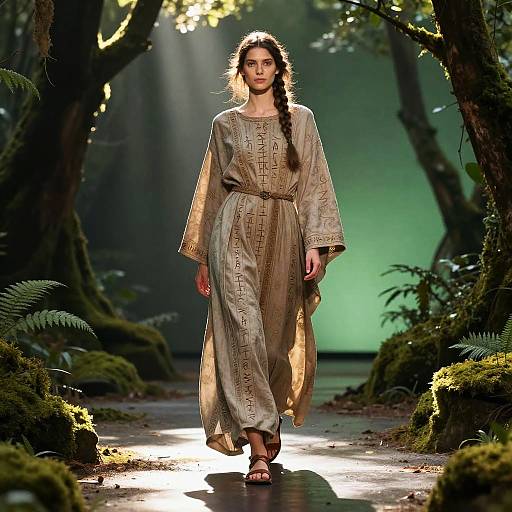 Mystical Forest Priestess on Couture Runway