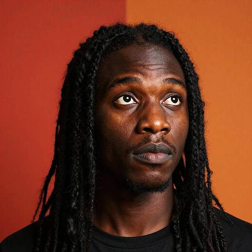 Curious Silhouette Self-Portrait, African Man