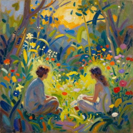 Charcoal Drawing of Human-AI Harmony