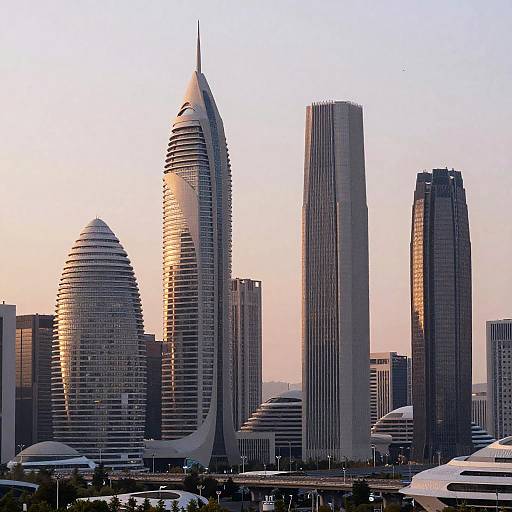 Neutrali Futuristic Pastel Cityscape