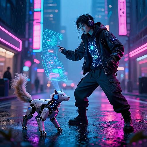 Cyberpunk Tail Tamer in Neon City