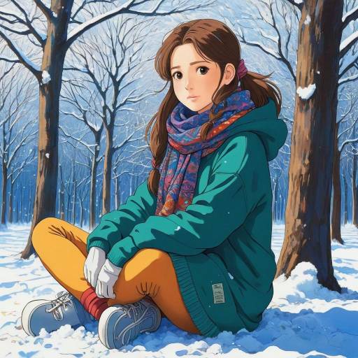 Serene Girl in Winter Wonderland Serene Girl in Winter Wonderland