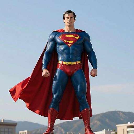 Heroic Superman in Photorealistic Detail