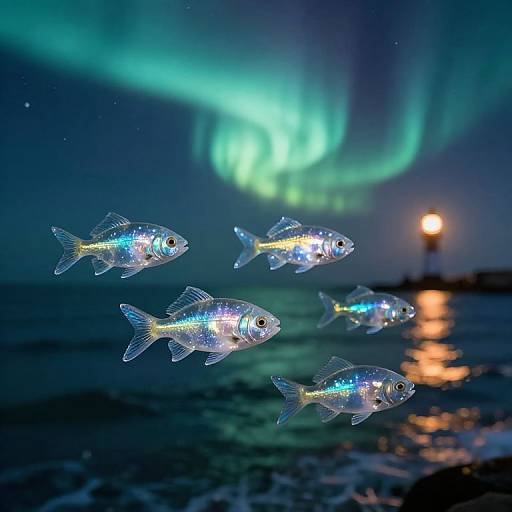 Stardust Glassy Fish Above Ocean