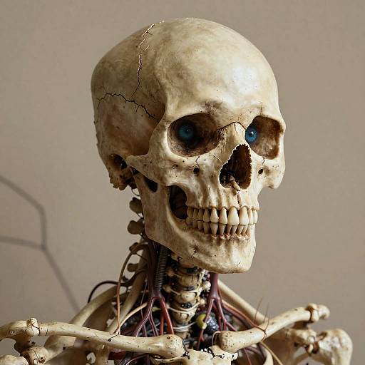 Hyper-Realistic Creepy Human Skull