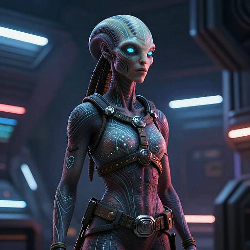 Bioluminescent Star Wars Alien Girl