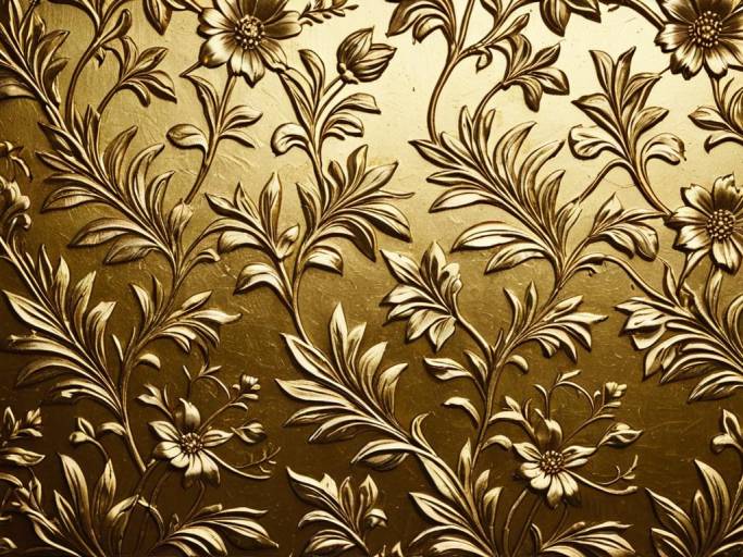 Gold Floral Background Wallpaper