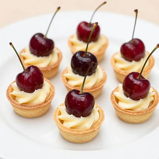 Golden Mini Tarts with Mascarpone and Cherries