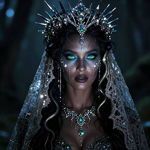 80s Fantasy Enchantress in Mystic Veil