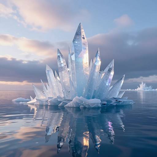 Ethereal Crystalline Ice Archipelago