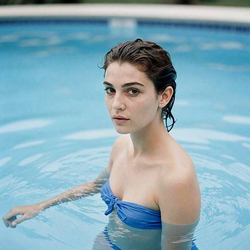 Realistic Woman in Pool Photo