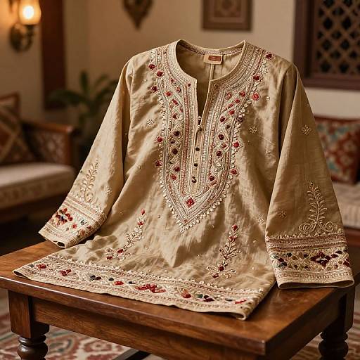 Intricately Embroidered Shalwar Display