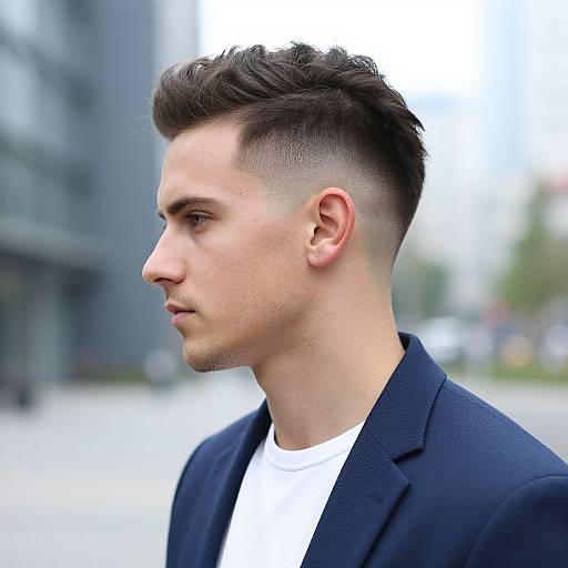 Modern Mullet Fade on European Man