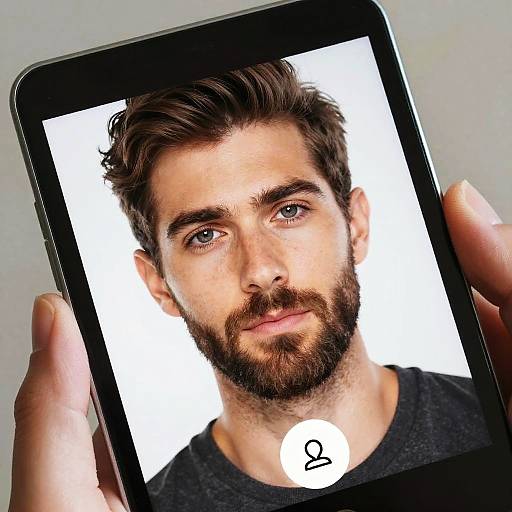 Digital Beard Filter App Close-Up