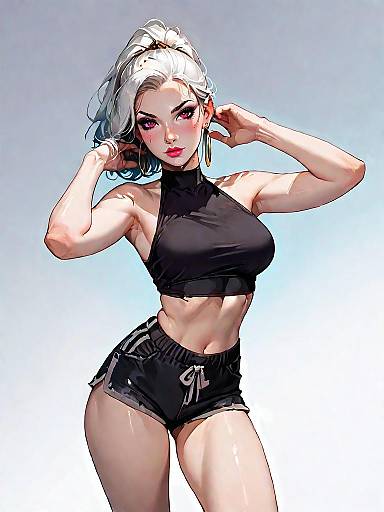 Stylish Woman in Casual Streetwear