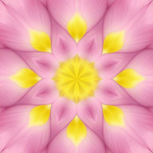 Symmetrical Geometric Floral Artwork