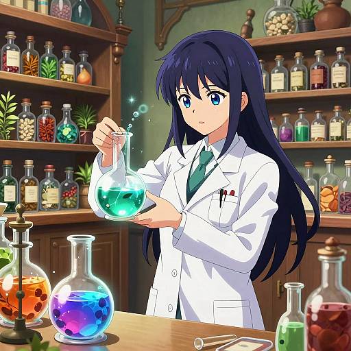 Anime Pharmacist Mixing Magical Potions