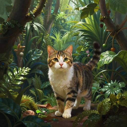 Haerin Cat Exploring Indoor Jungle