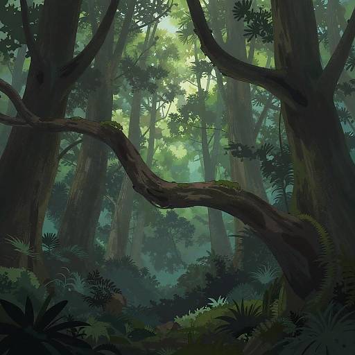 Maximalist Otherworldly Forest Silhouettes