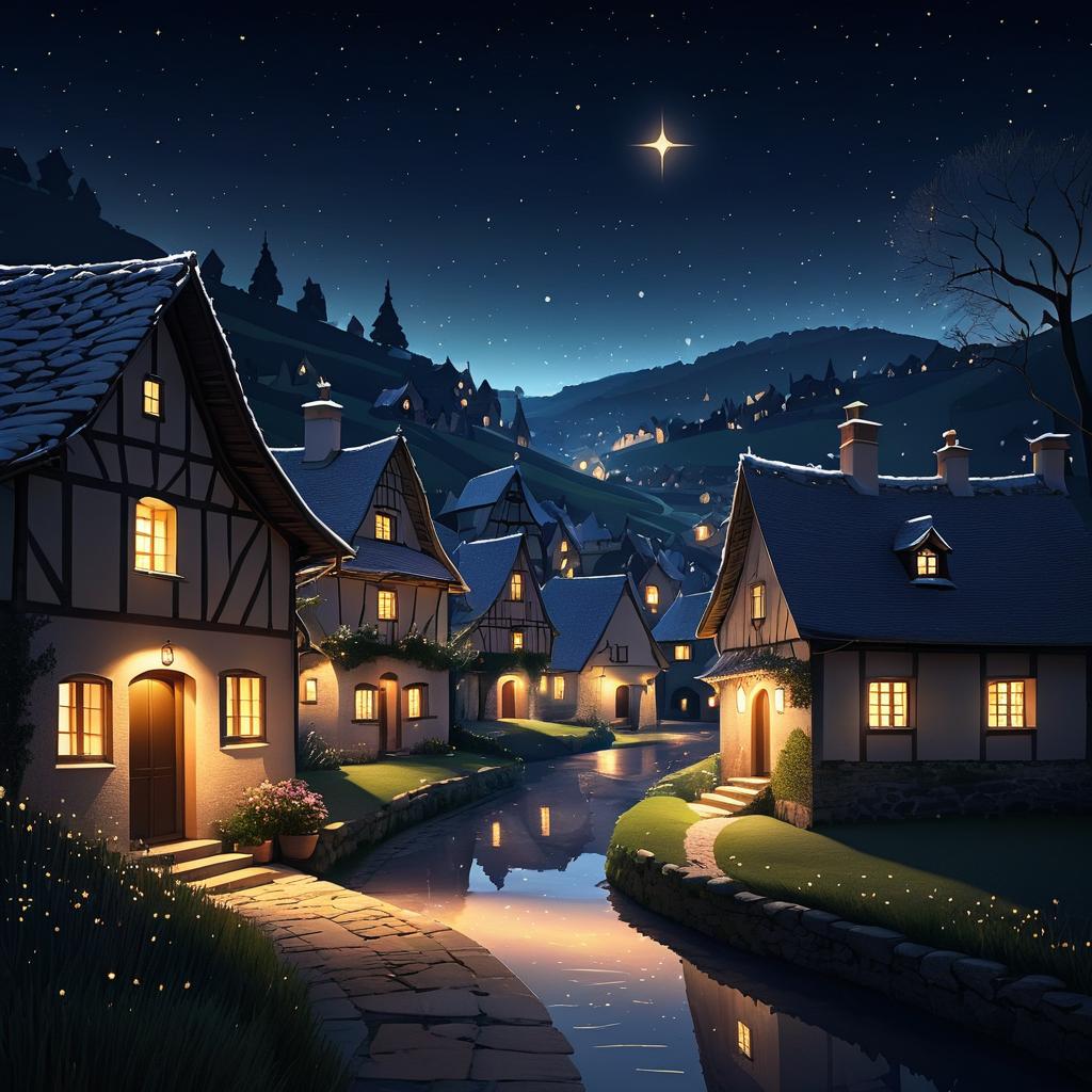 The Wistful Star Over a Quiet Village