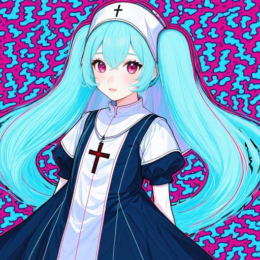 Illustration of Aimaina, vocaloid in the style of Tebi (tbd11)