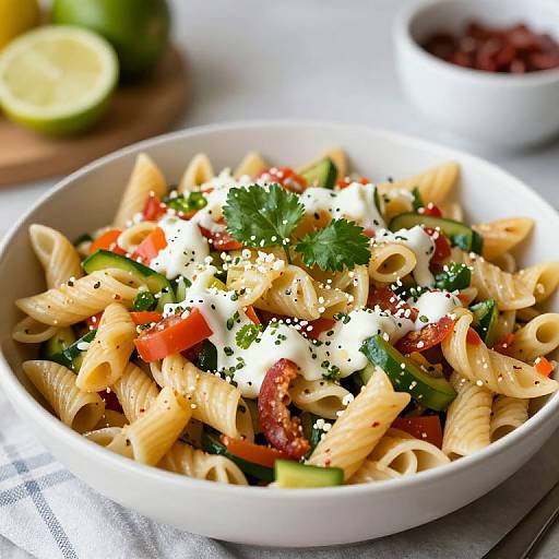 Mexican Pasta Salad in Kitchen