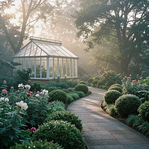 Tranquil Jardin at Misty Dawn
